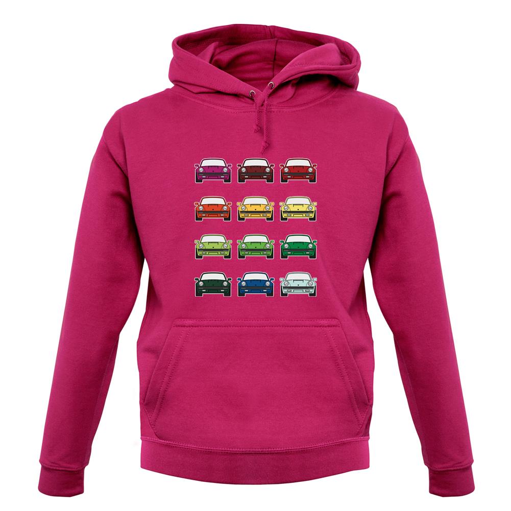 Porsche Box 964 T 12 Colour Grid unisex hoodie Porsche Box 964 T 12 Colour Grid unisex hoodie