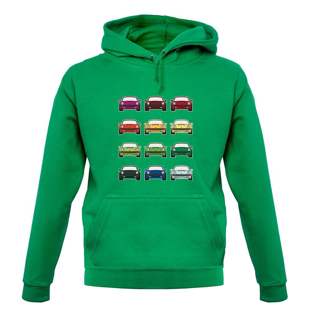 Porsche Box 964 T 12 Colour Grid unisex hoodie Porsche Box 964 T 12 Colour Grid unisex hoodie