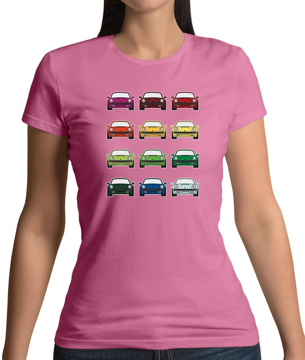 Porsche Box 964 T 12 Colour Grid Womens T-Shirt Porsche Box 964 T 12 Colour Grid Womens T-Shirt