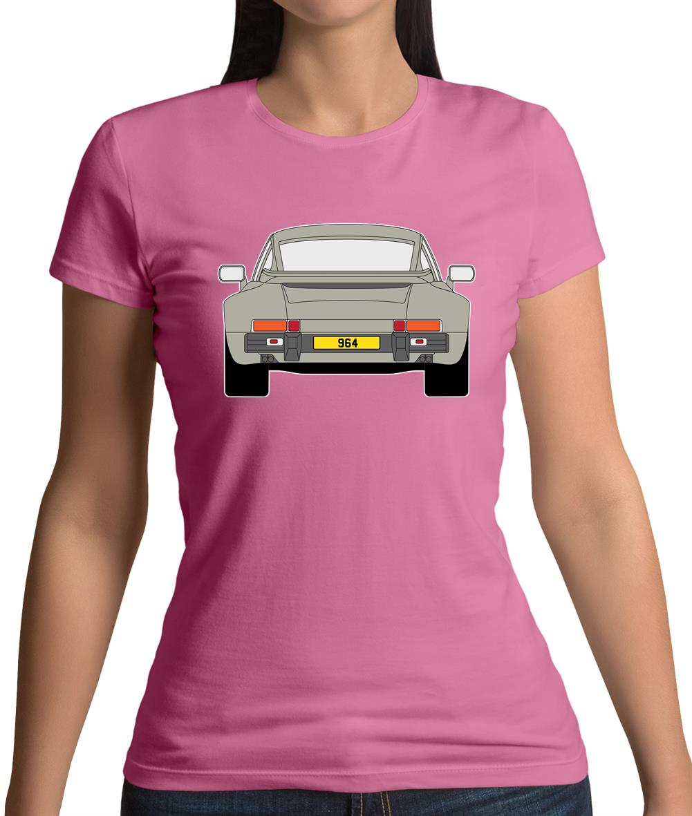 Porsche 911 964 Rear Line Grey Womens T-Shirt Porsche 911 964 Rear Line Grey Womens T-Shirt