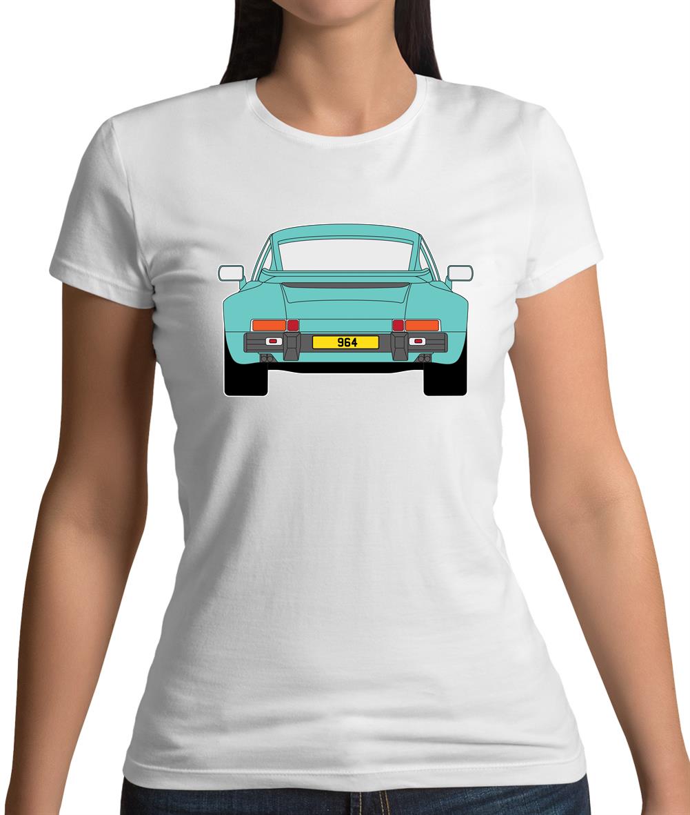 Porsche 911 964 Rear Mint Green Womens T-Shirt Porsche 911 964 Rear Mint Green Womens T-Shirt