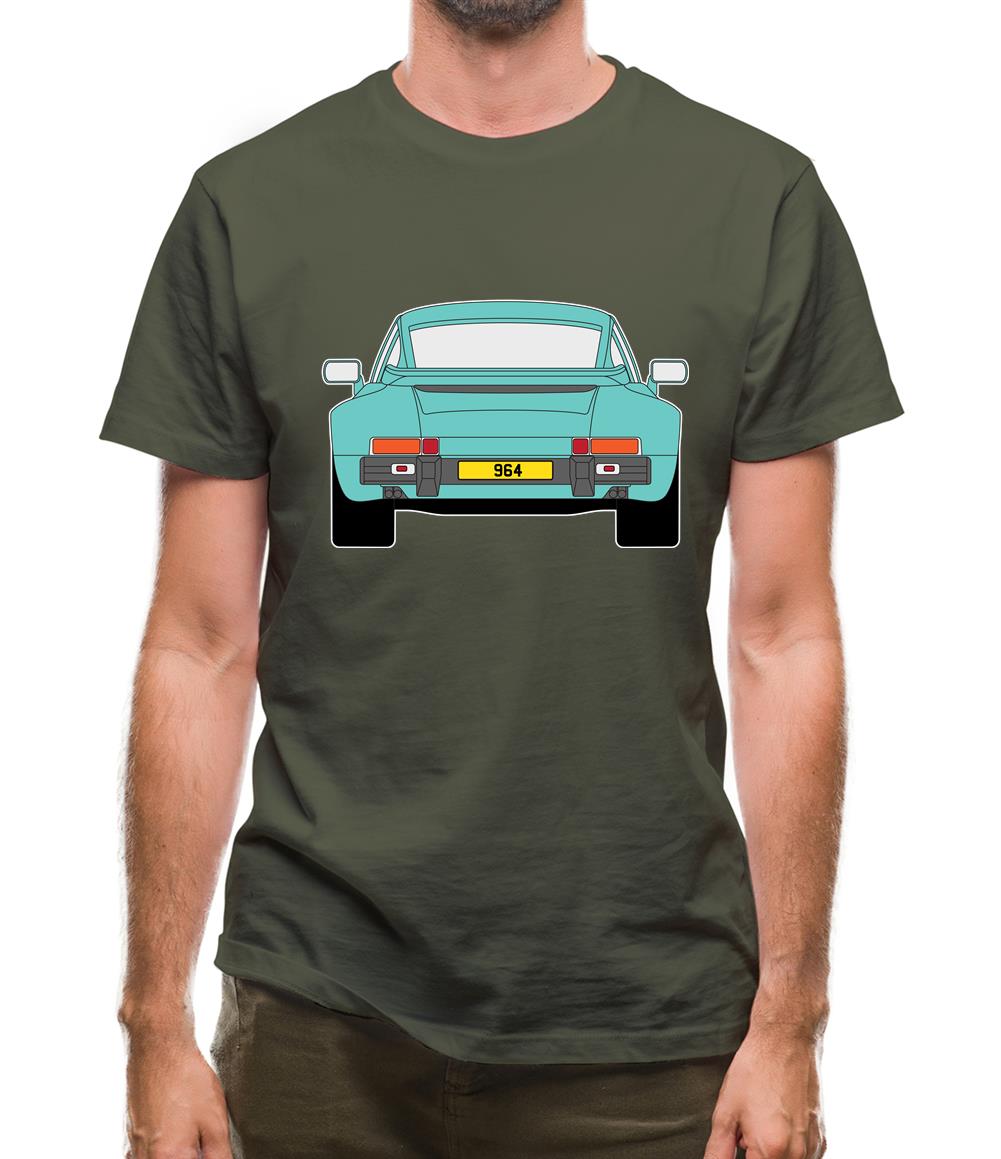 911 964 Rear Mint Green Mens T-Shirt 911 964 Rear Mint Green Mens T-Shirt