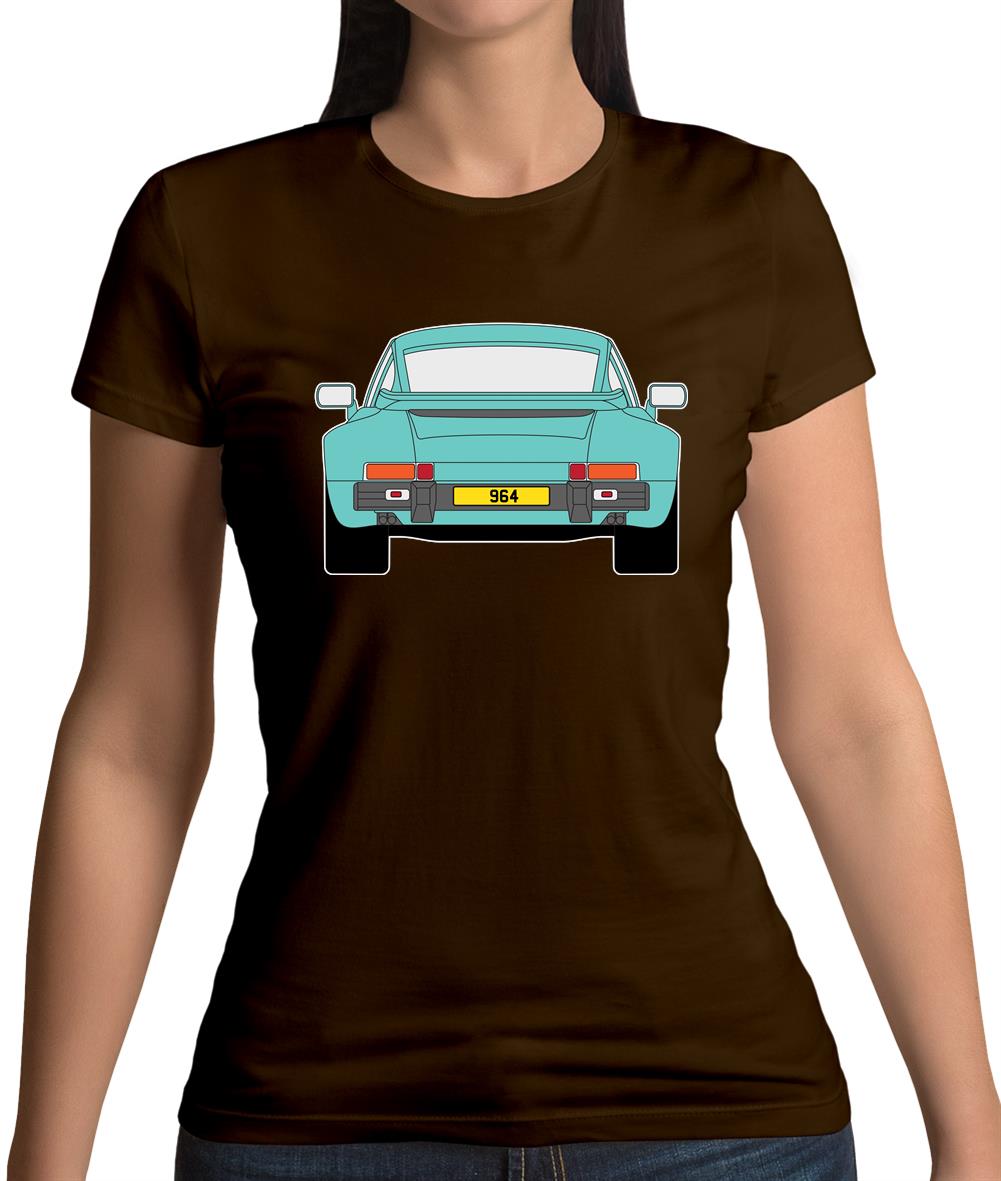 Porsche 911 964 Rear Mint Green Womens T-Shirt Porsche 911 964 Rear Mint Green Womens T-Shirt