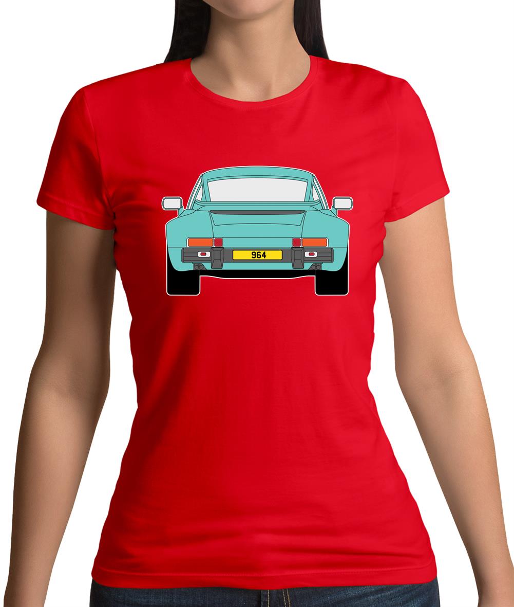 Porsche 911 964 Rear Mint Green Womens T-Shirt Porsche 911 964 Rear Mint Green Womens T-Shirt