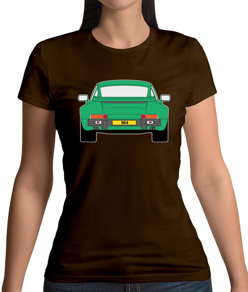 Porsche 911 964 Rear Signal Green Womens T-Shirt Porsche 911 964 Rear Signal Green Womens T-Shirt