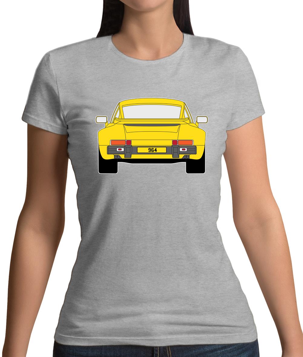 Porsche 911 964 Rear Summer Yellow Womens T-Shirt Porsche 911 964 Rear Summer Yellow Womens T-Shirt