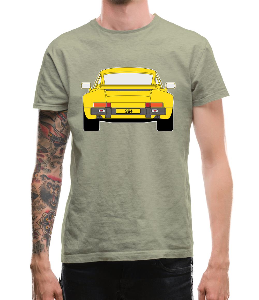 911 964 Rear Summer Yellow Mens T-Shirt 911 964 Rear Summer Yellow Mens T-Shirt