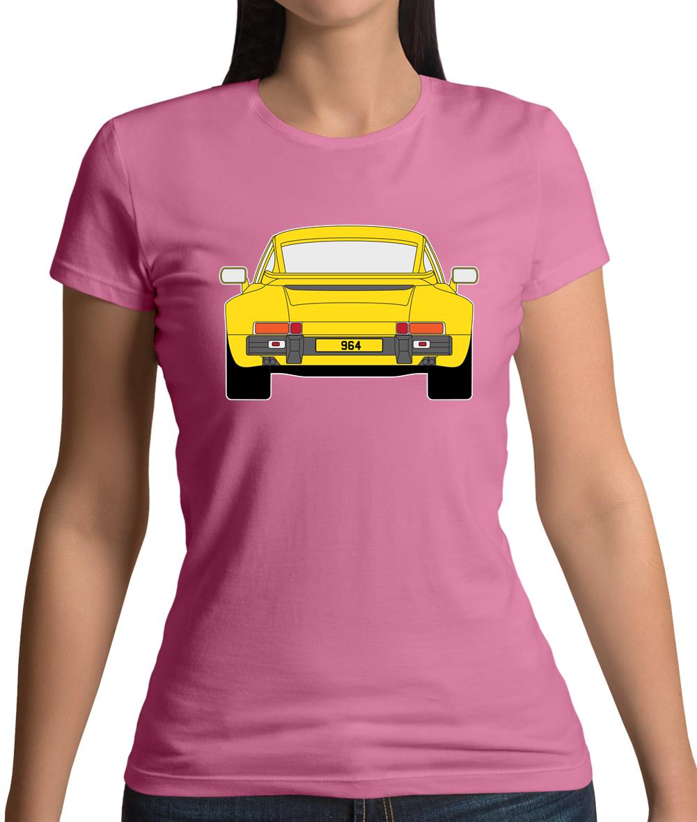 Porsche 911 964 Rear Summer Yellow Womens T-Shirt Porsche 911 964 Rear Summer Yellow Womens T-Shirt