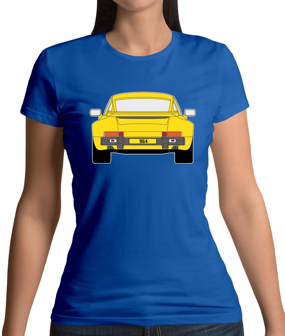 Porsche 911 964 Rear Summer Yellow Womens T-Shirt Porsche 911 964 Rear Summer Yellow Womens T-Shirt