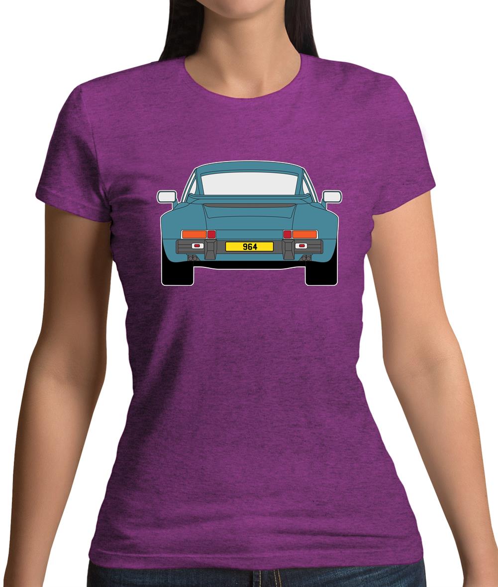 Porsche 911 964 Rear Turquoise Womens T-Shirt Porsche 911 964 Rear Turquoise Womens T-Shirt