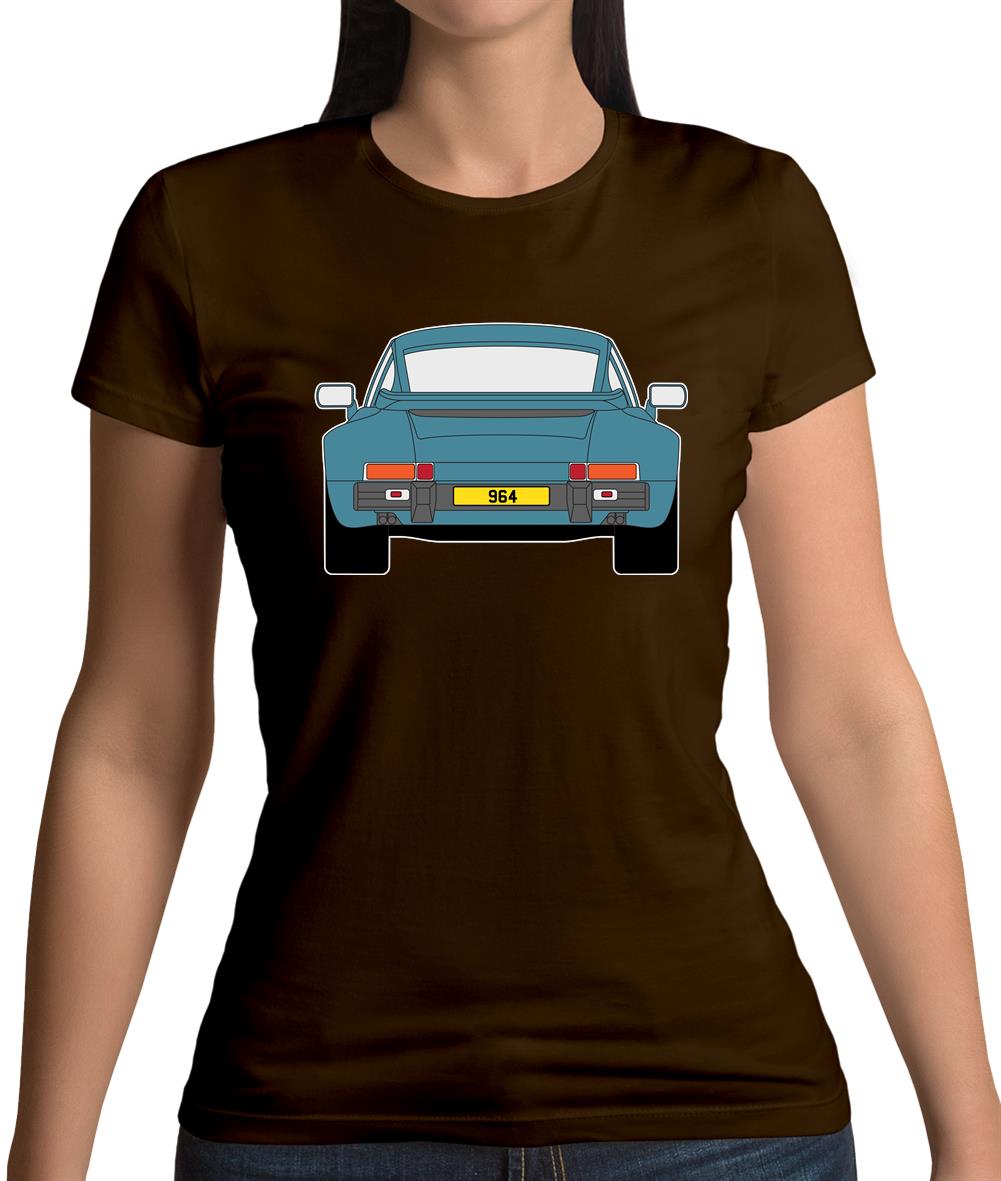 Porsche 911 964 Rear Turquoise Womens T-Shirt Porsche 911 964 Rear Turquoise Womens T-Shirt