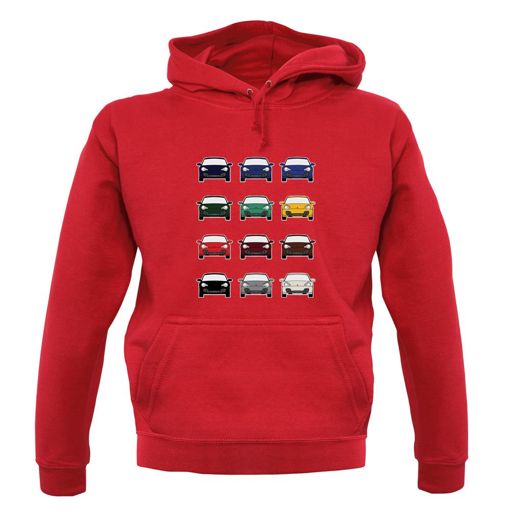 Porsche Box 996 T 12 Colour Grid unisex hoodie Porsche Box 996 T 12 Colour Grid unisex hoodie