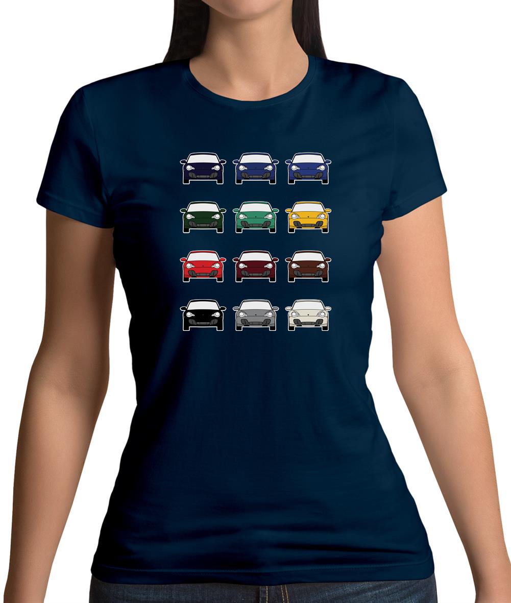 Porsche Box 996 T 12 Colour Grid Womens T-Shirt Porsche Box 996 T 12 Colour Grid Womens T-Shirt