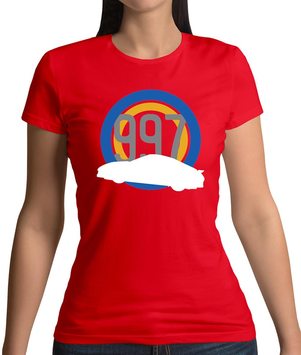 Porsche 997 Silhouette Womens T-Shirt Porsche 997 Silhouette Womens T-Shirt