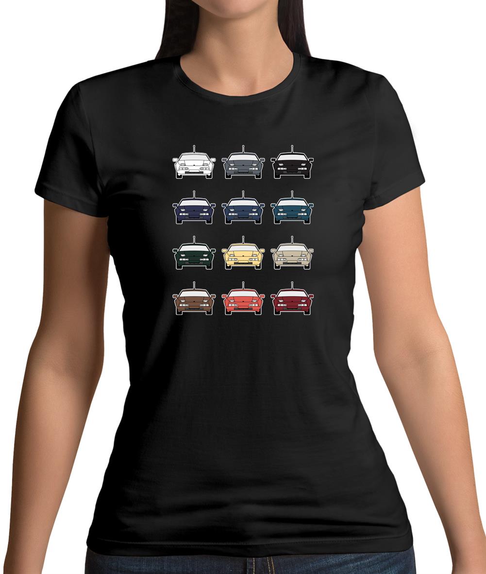 Porsche Box 928 T 12 Colour Grid Womens T-Shirt Porsche Box 928 T 12 Colour Grid Womens T-Shirt