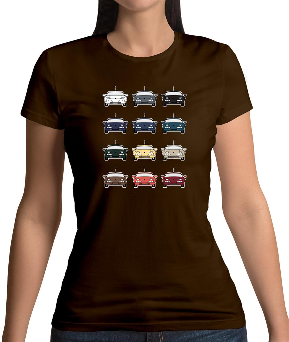 Porsche Box 928 T 12 Colour Grid Womens T-Shirt Porsche Box 928 T 12 Colour Grid Womens T-Shirt