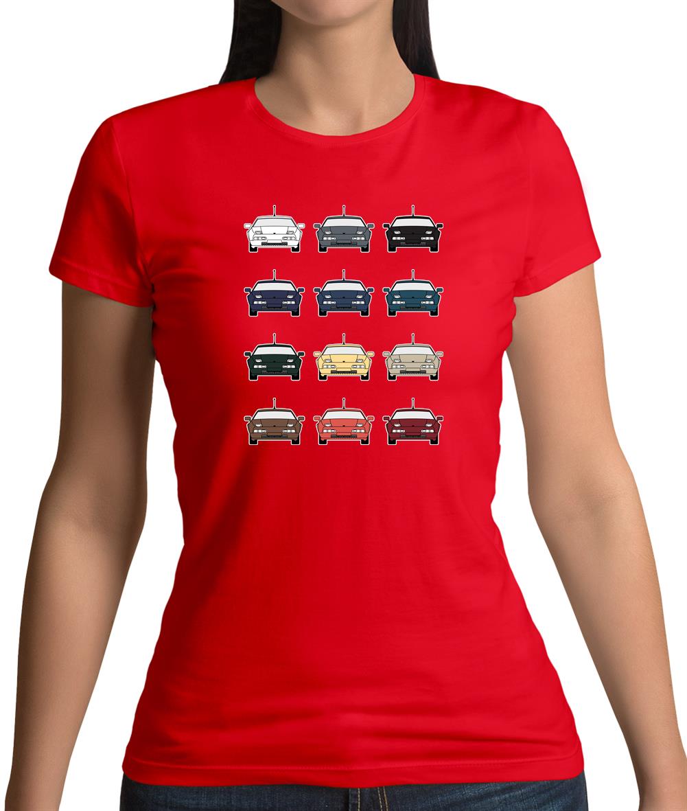 Porsche Box 928 T 12 Colour Grid Womens T-Shirt Porsche Box 928 T 12 Colour Grid Womens T-Shirt