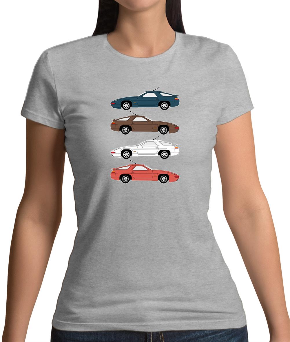 Porsche 928 Colour Grid Womens T-Shirt Porsche 928 Colour Grid Womens T-Shirt