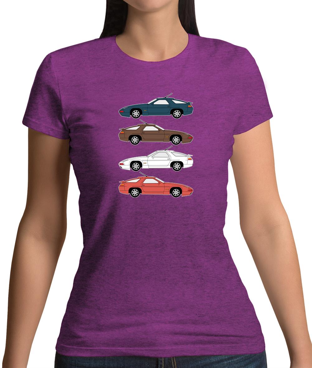 Porsche 928 Colour Grid Womens T-Shirt Porsche 928 Colour Grid Womens T-Shirt