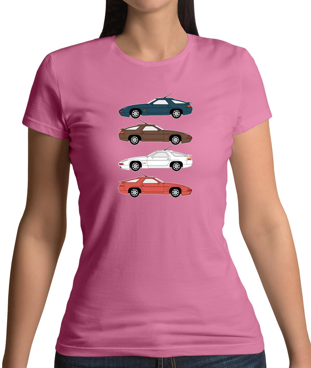 Porsche 928 Colour Grid Womens T-Shirt Porsche 928 Colour Grid Womens T-Shirt