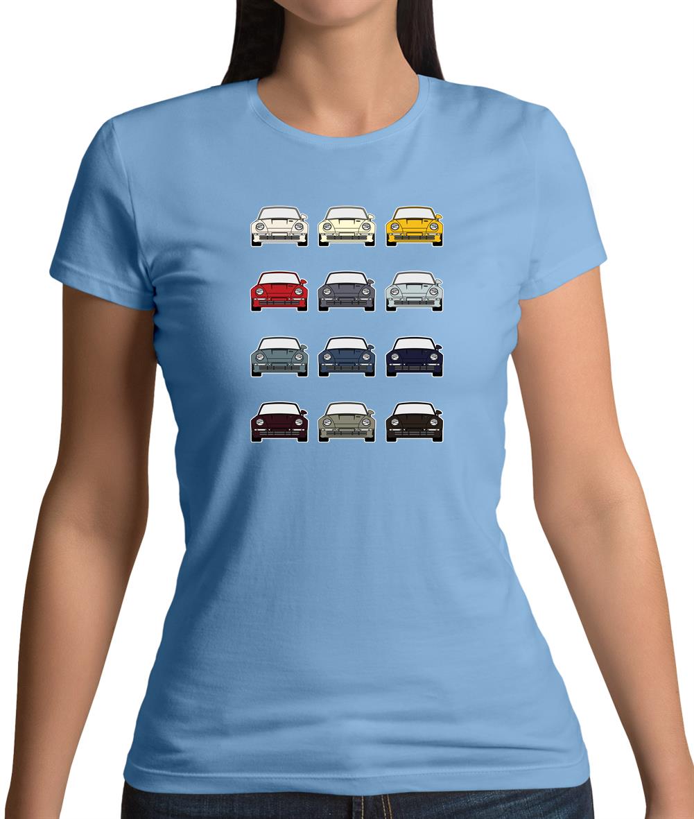 Porsche Box 959 T 12 Colour Grid Womens T-Shirt Porsche Box 959 T 12 Colour Grid Womens T-Shirt
