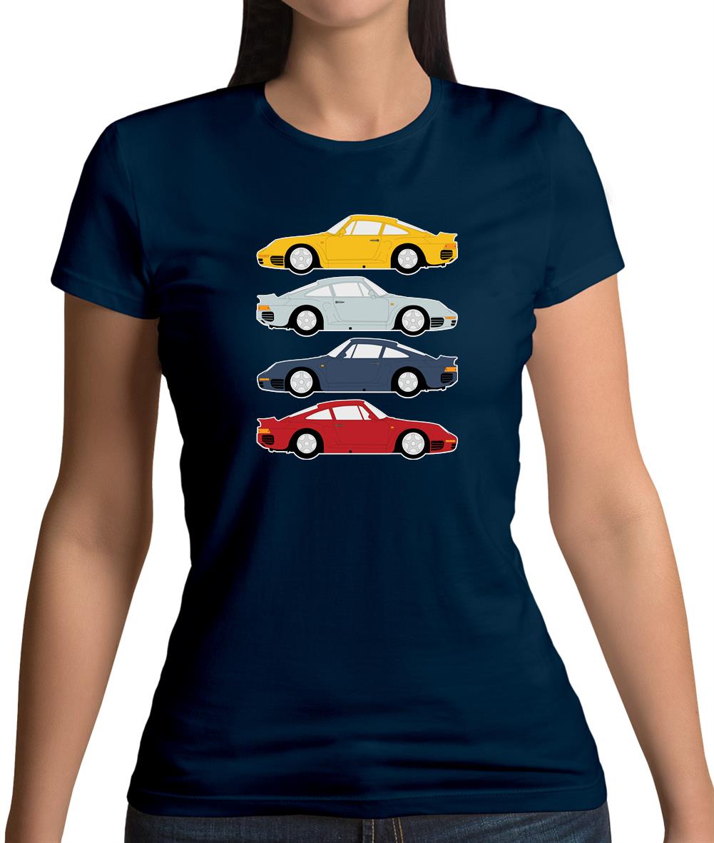 Porsche 959 Colour Grid Womens T-Shirt Porsche 959 Colour Grid Womens T-Shirt