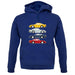 Porsche 959 Colour Grid unisex hoodie Porsche 959 Colour Grid unisex hoodie