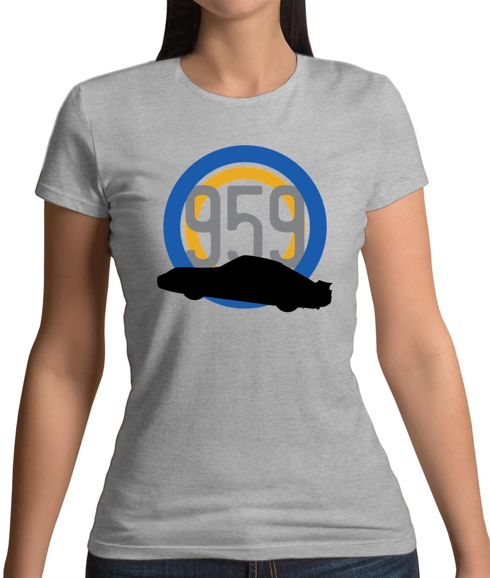 Porsche 959 Silhouette Womens T-Shirt Porsche 959 Silhouette Womens T-Shirt