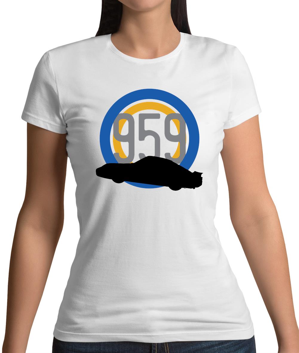 Porsche 959 Silhouette Womens T-Shirt Porsche 959 Silhouette Womens T-Shirt
