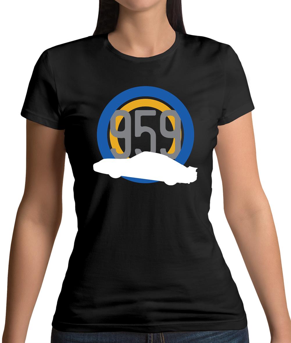 Porsche 959 Silhouette Womens T-Shirt Porsche 959 Silhouette Womens T-Shirt