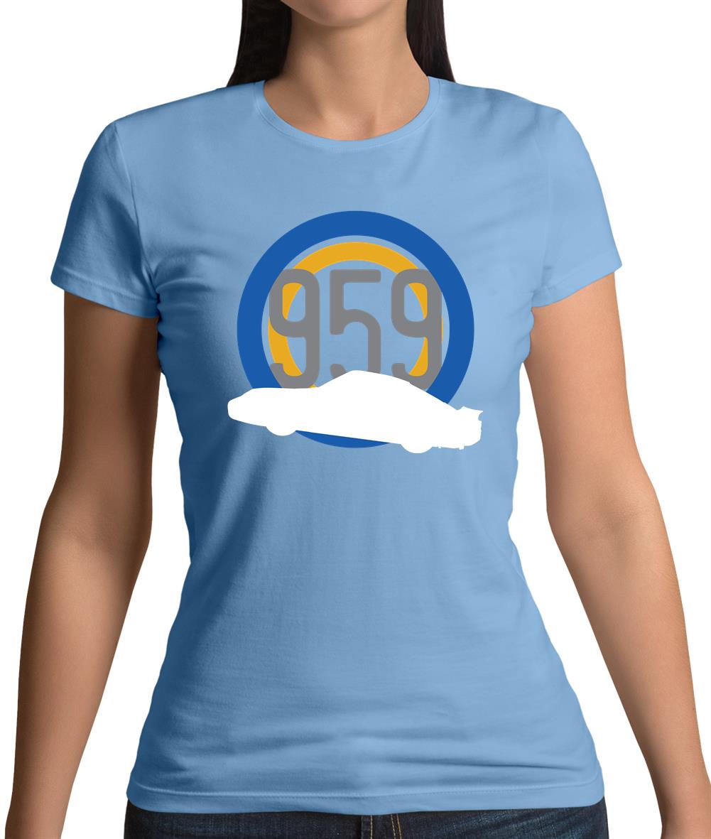 Porsche 959 Silhouette Womens T-Shirt Porsche 959 Silhouette Womens T-Shirt