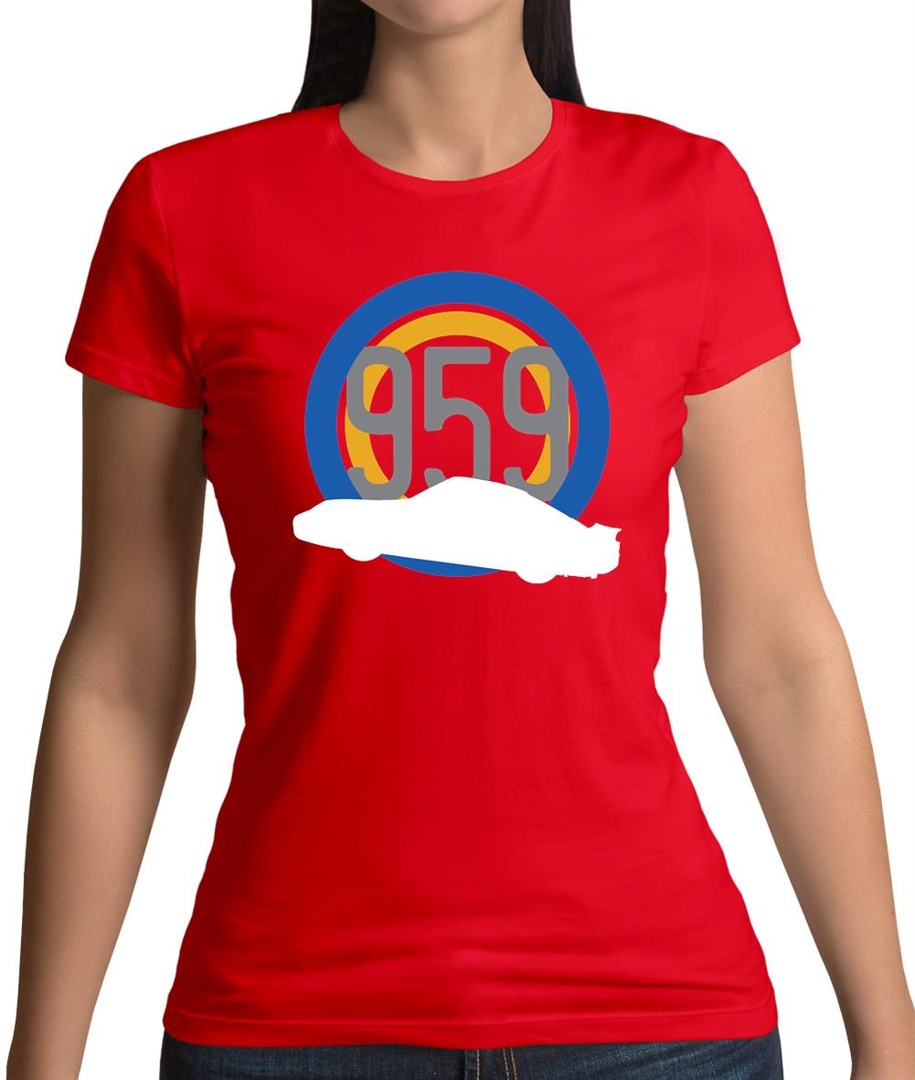 Porsche 959 Silhouette Womens T-Shirt Porsche 959 Silhouette Womens T-Shirt