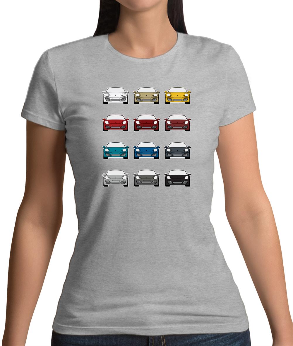 Porsche Box 981 T 12 Colour Grid Womens T-Shirt Porsche Box 981 T 12 Colour Grid Womens T-Shirt
