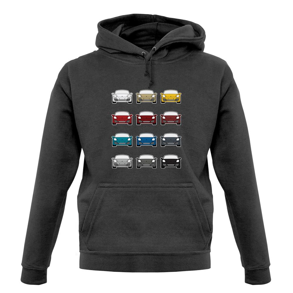 Porsche Box 981 T 12 Colour Grid unisex hoodie Porsche Box 981 T 12 Colour Grid unisex hoodie