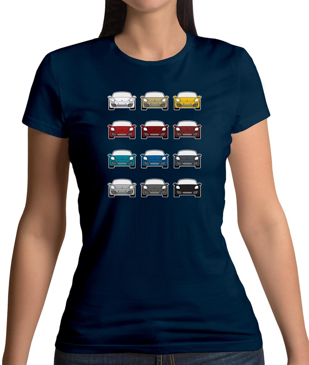 Porsche Box 981 T 12 Colour Grid Womens T-Shirt Porsche Box 981 T 12 Colour Grid Womens T-Shirt