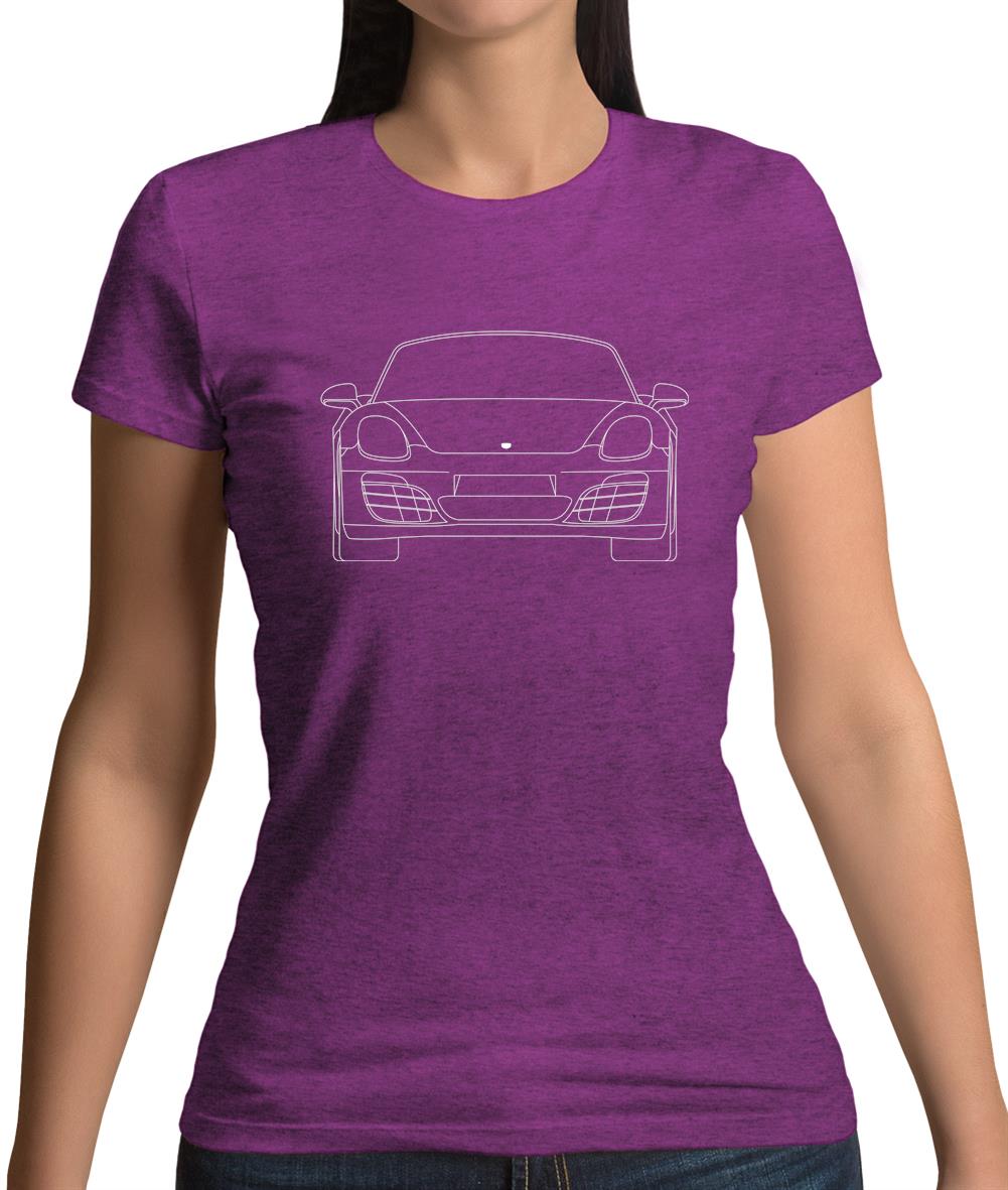 Porsche 981 Box Front Outline Womens T-Shirt Porsche 981 Box Front Outline Womens T-Shirt