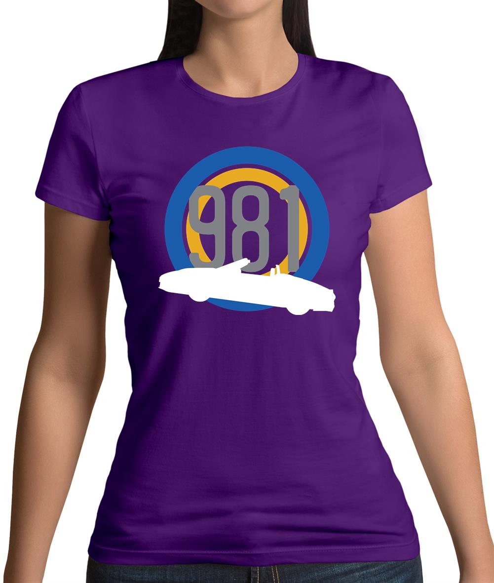 Porsche 981 Silhouette Womens T-Shirt Porsche 981 Silhouette Womens T-Shirt