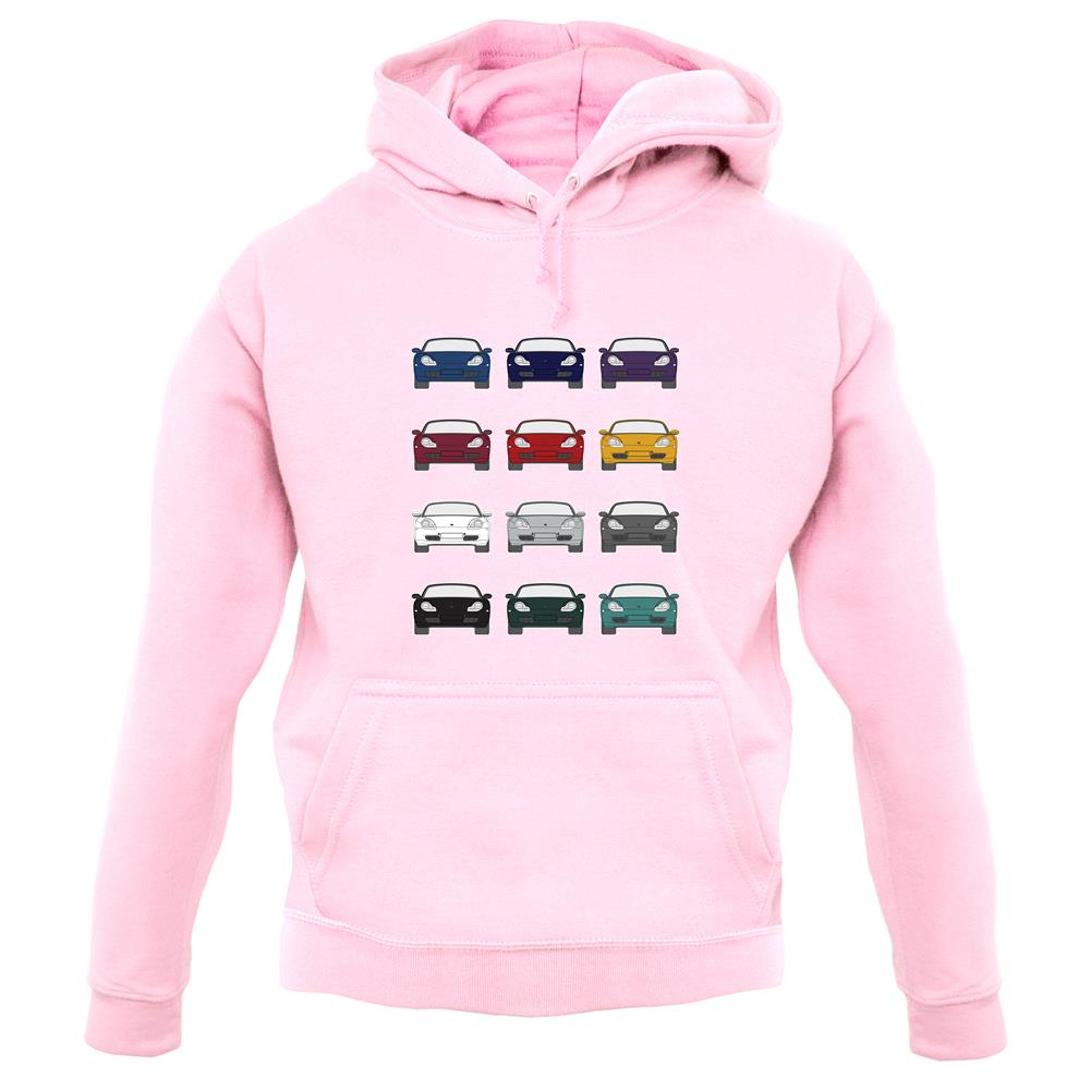 Porsche Box 986 T 12 Colour Grid unisex hoodie Porsche Box 986 T 12 Colour Grid unisex hoodie