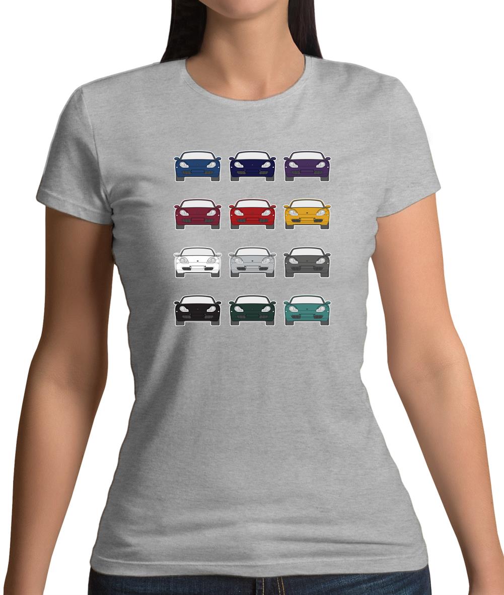 Porsche Box 986 T 12 Colour Grid Womens T-Shirt Porsche Box 986 T 12 Colour Grid Womens T-Shirt