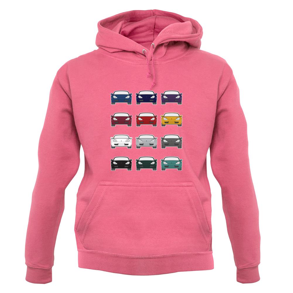 Porsche Box 986 T 12 Colour Grid unisex hoodie Porsche Box 986 T 12 Colour Grid unisex hoodie