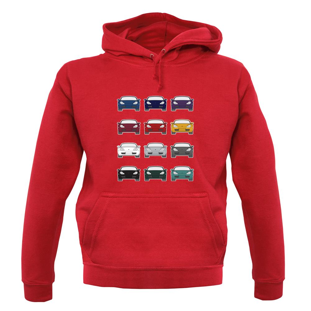 Porsche Box 986 T 12 Colour Grid unisex hoodie Porsche Box 986 T 12 Colour Grid unisex hoodie