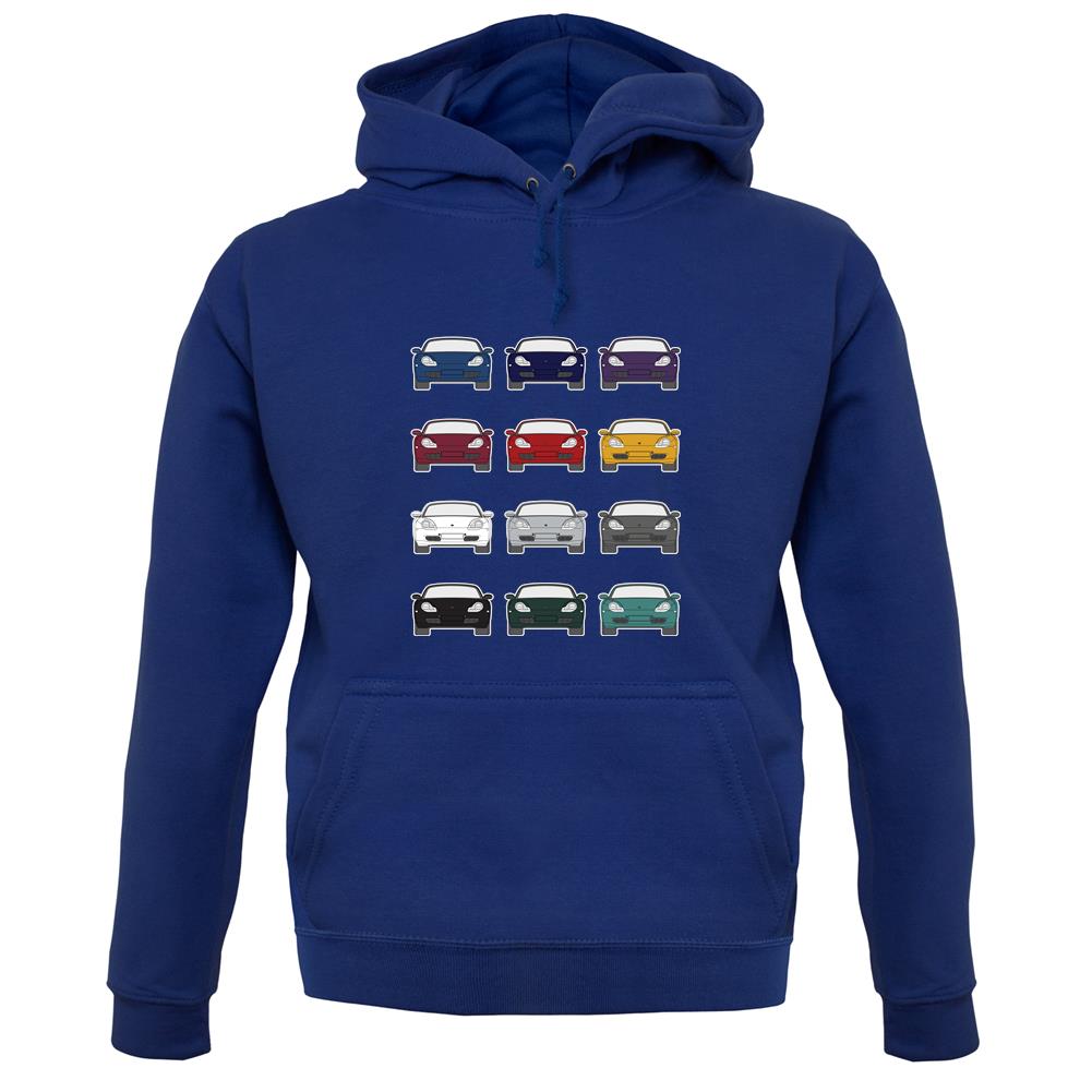 Porsche Box 986 T 12 Colour Grid unisex hoodie Porsche Box 986 T 12 Colour Grid unisex hoodie