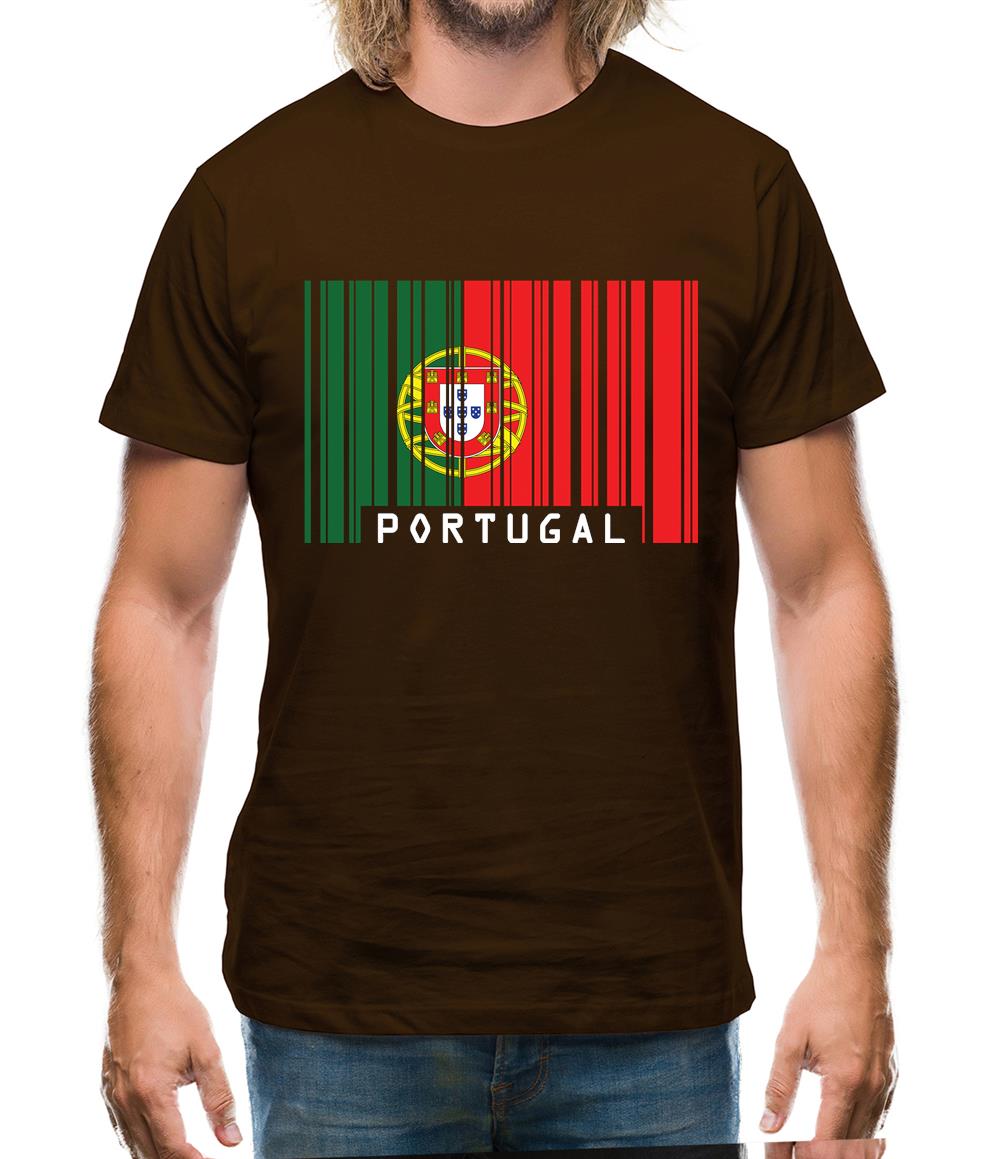 Portugal Barcode Style Flag Mens T-Shirt Portugal Barcode Style Flag Mens T-Shirt