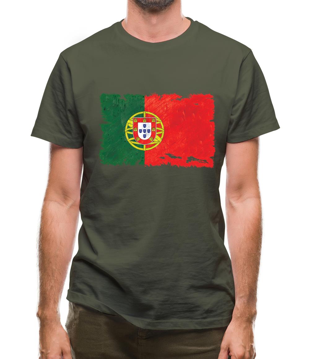 Portugal Grunge Style Flag Mens T-Shirt Portugal Grunge Style Flag Mens T-Shirt