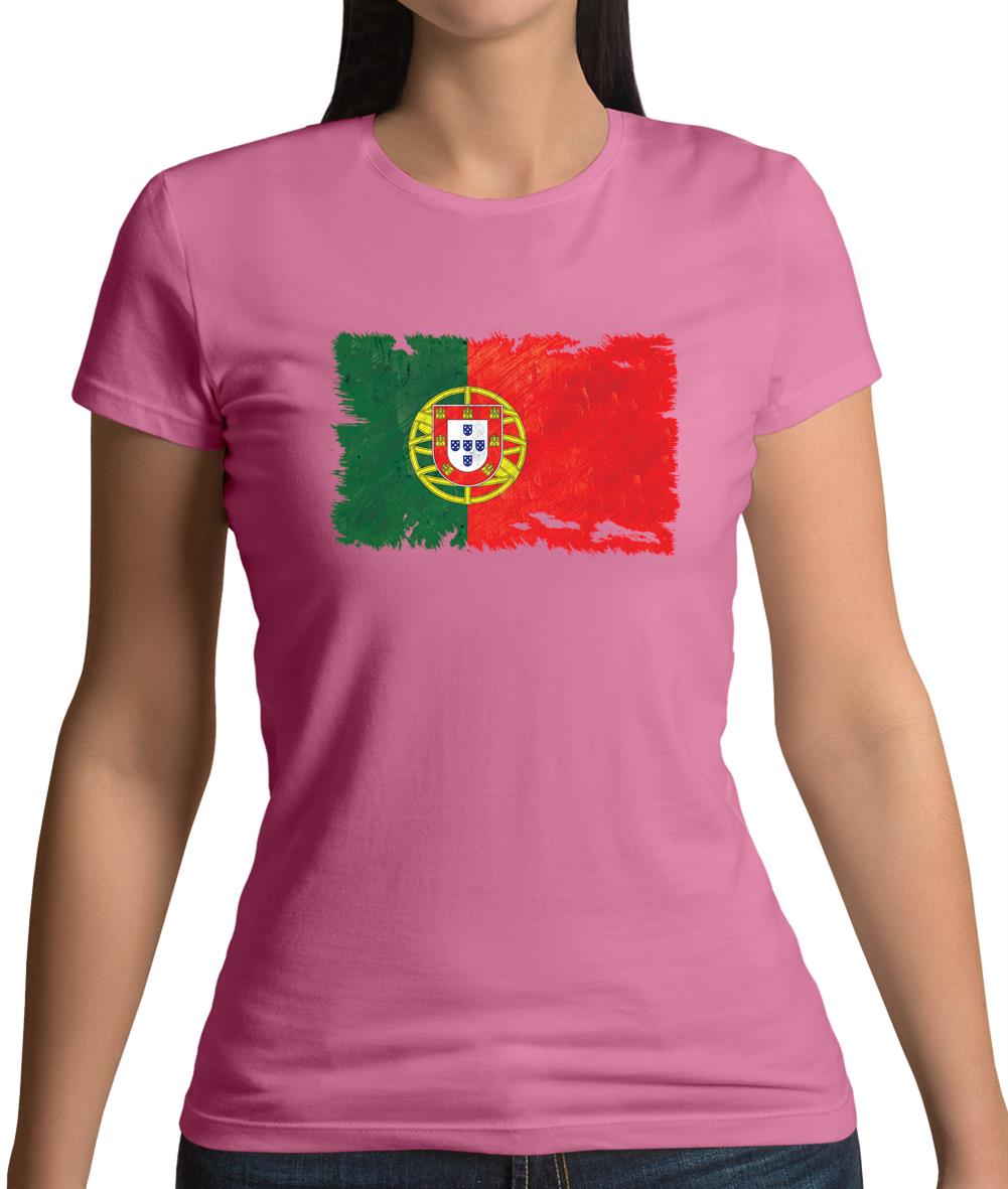 Portugal Grunge Style Flag Womens T-Shirt Portugal Grunge Style Flag Womens T-Shirt