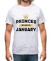 Princes Are Born In January Mens T-Shirt Princes Are Born In January Mens T-Shirt