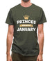 Princes Are Born In January Mens T-Shirt Princes Are Born In January Mens T-Shirt
