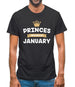 Princes Are Born In January Mens T-Shirt Princes Are Born In January Mens T-Shirt