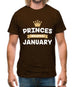 Princes Are Born In January Mens T-Shirt Princes Are Born In January Mens T-Shirt