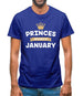 Princes Are Born In January Mens T-Shirt Princes Are Born In January Mens T-Shirt